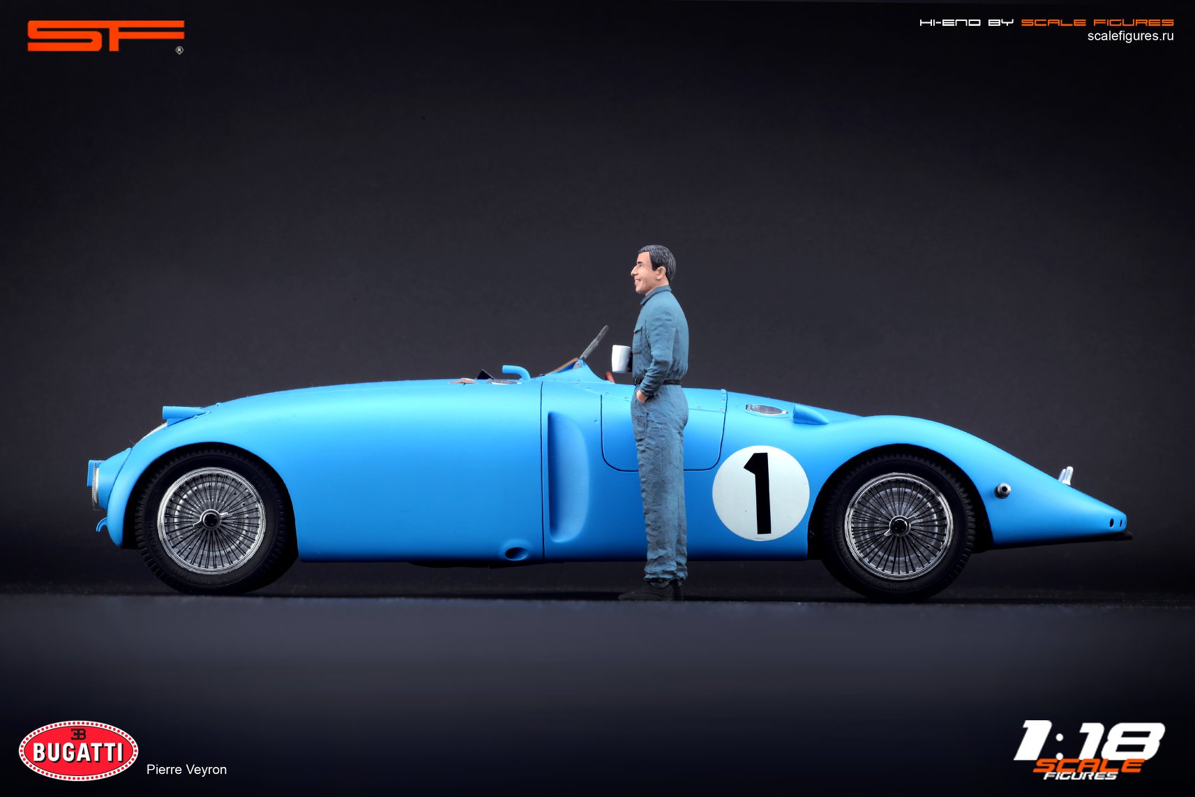 1/18 PIERRE VEYRON von SF Scale Figures - Handarbeit --