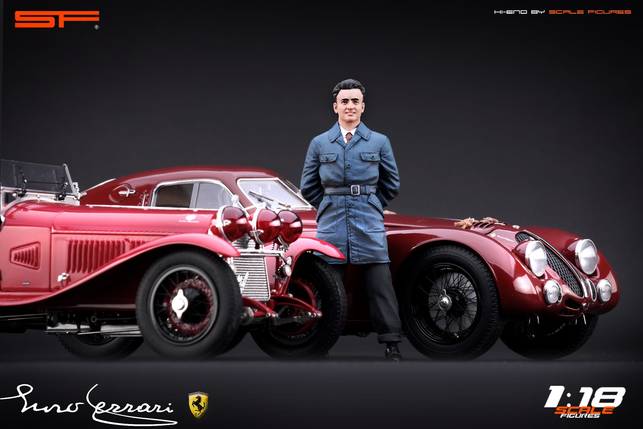 1/18 Konstrukteur Young ENZO FERRARI von SF Scale Figures - Handarbeit--
