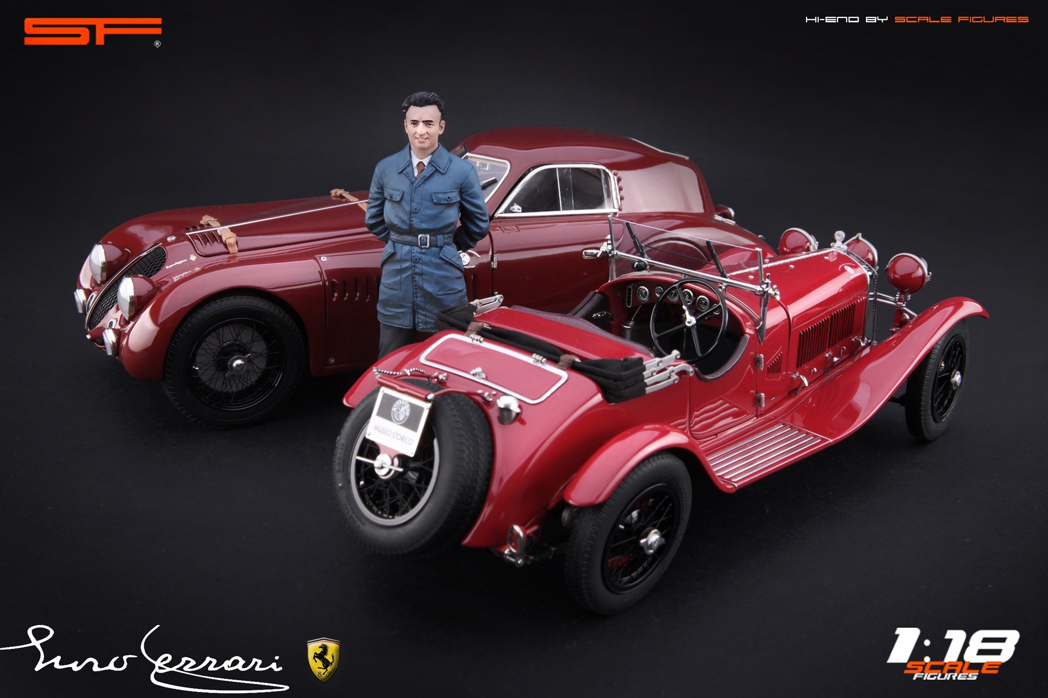 1/18 Konstrukteur Young ENZO FERRARI von SF Scale Figures - Handarbeit--