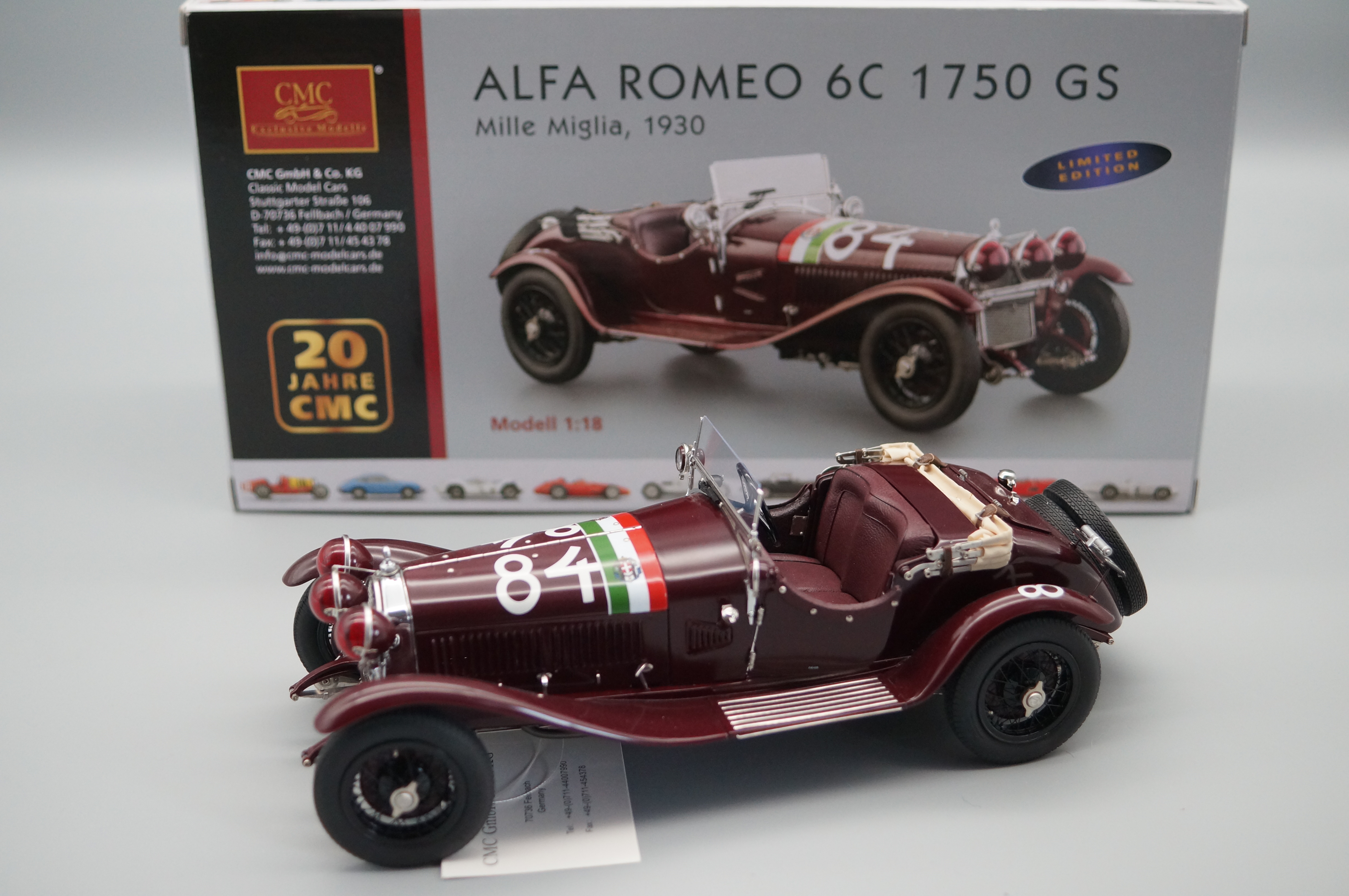 Alfa Romeo 6C 1750 GS Mille Miglia #84 Tazio Nuvolari  CMC M-141 -pre-owned-