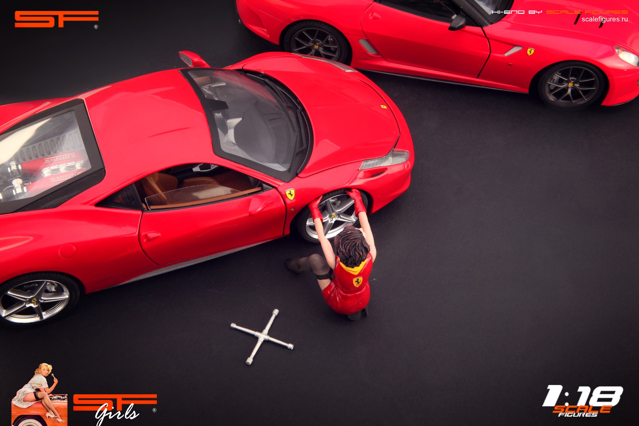 SF-GirlChangeWheelFerrari-1
