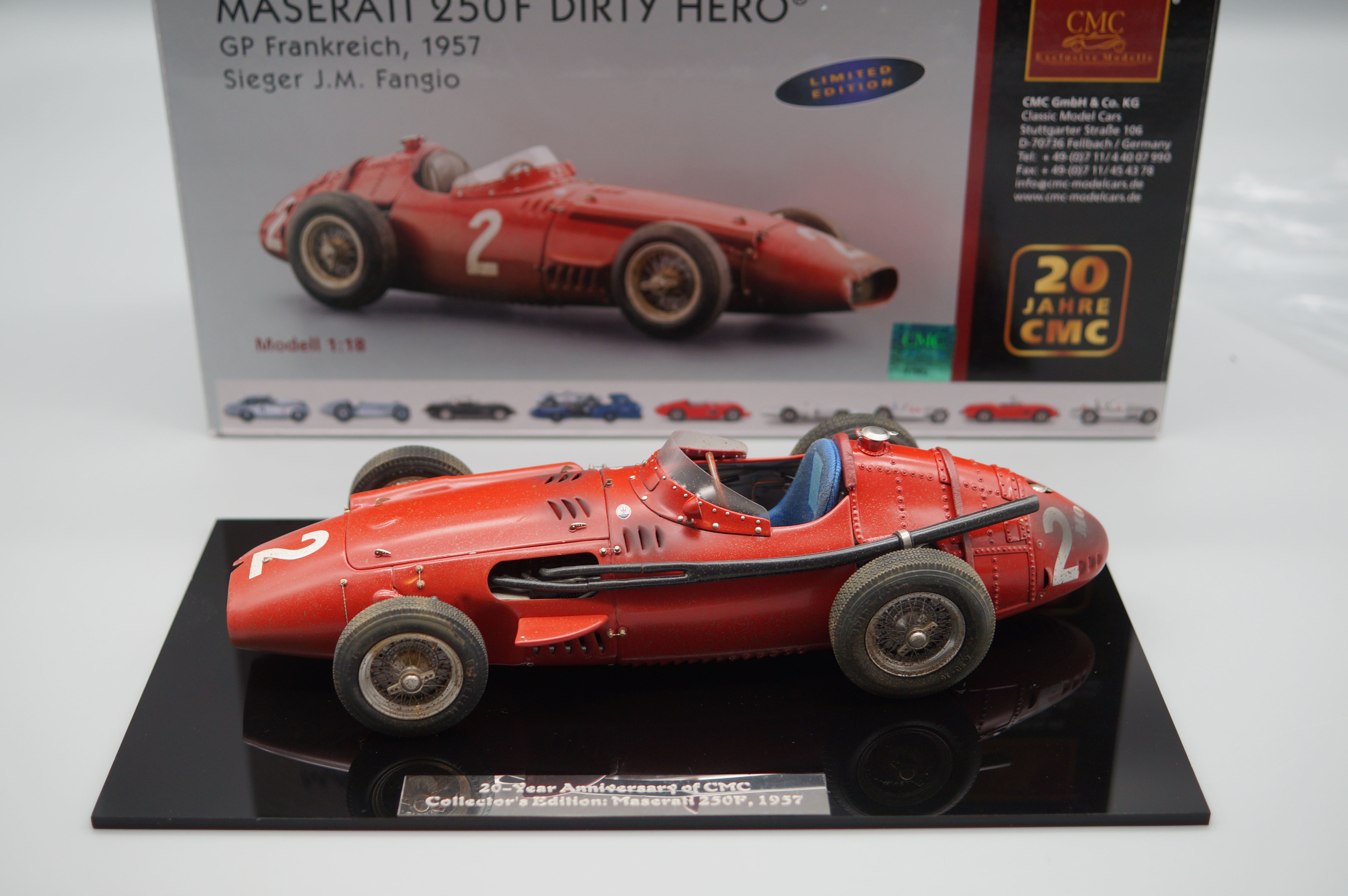 Maserati 250F #2 Dirty Hero collectors edition 20 Jahre CMC M-148 LE 1000 pcs -pre-owned AA491