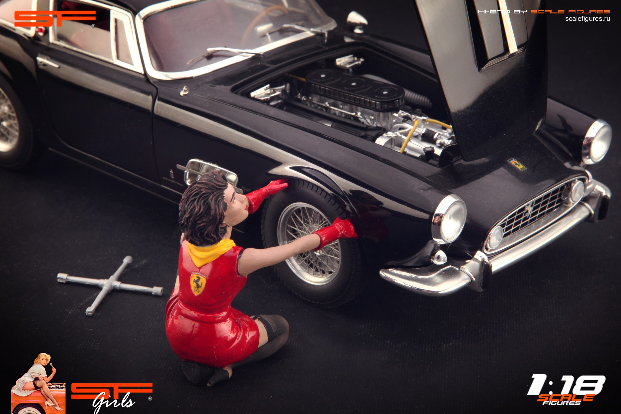 SF-GirlChangeWheelFerrari-3