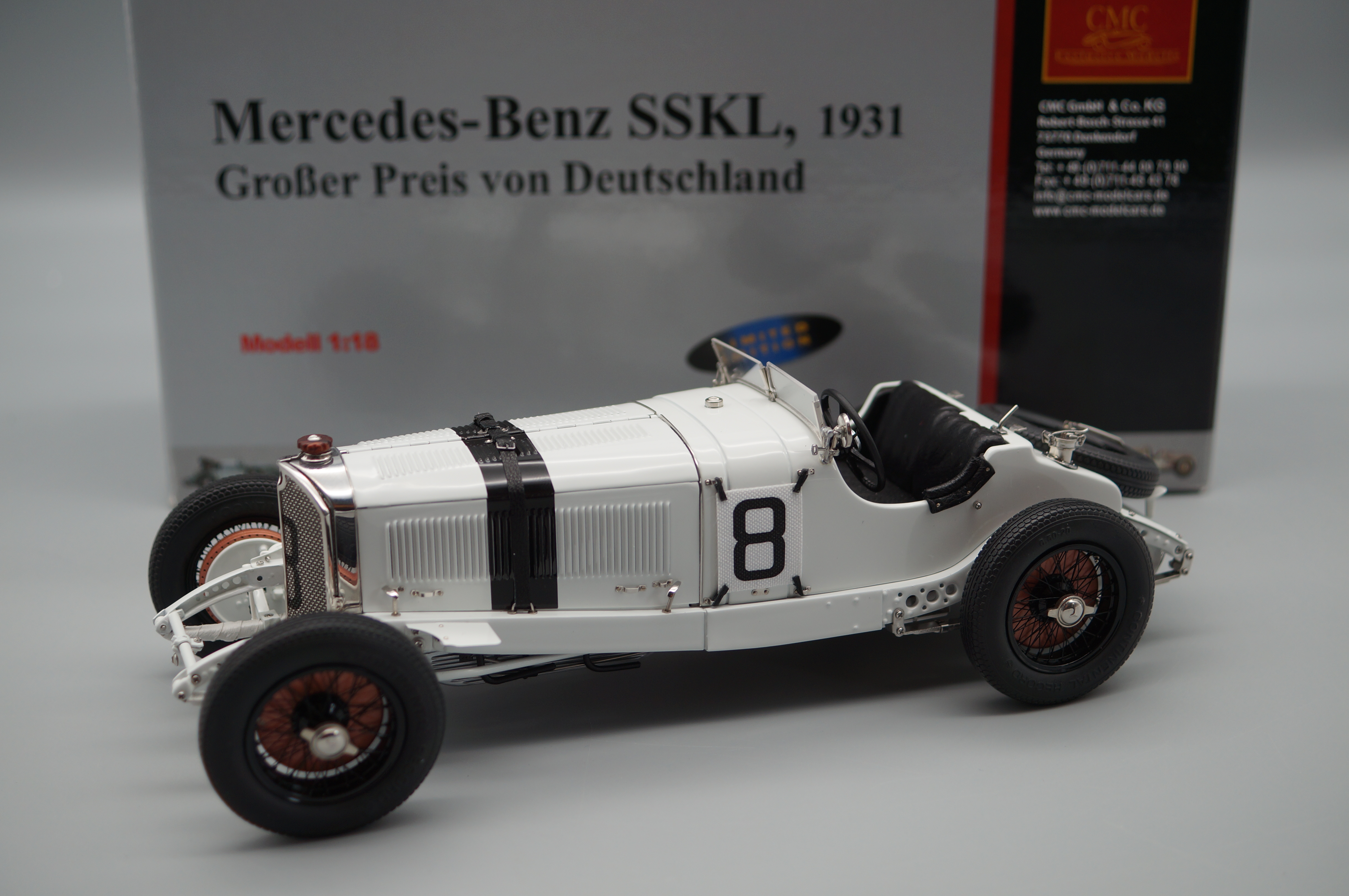 1/18 Mercedes-Benz SSKL #8 Großer Preis von Deutschland CMC M-082 LE 4.000 -pre-owned- AA495