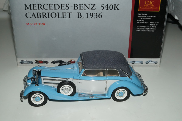 Mercedes-Benz 540K Cabriolet B hellblau/elfenbein CMC M-003B 1/24