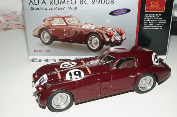 Alfa Romeo 8C 2900B Speciale #19 Le Mans 1938 CMC M-111 aus Vorbesitz