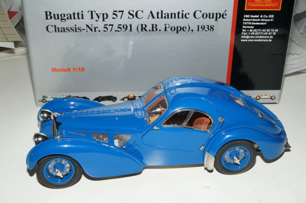 Bugatti Typ 57 SC Atlantic blau R.B. Pope CMC M-083 #0001