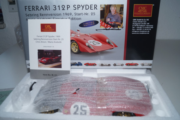 Ferrari 312P Spyder #25 Mario Andretti Signatur Edition Limited Edition 325 Stück CMC M-123