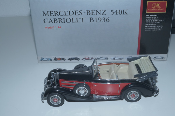 Mercedes-Benz 540K Cabriolet B rot/schwarz CMC M-003R 1/24