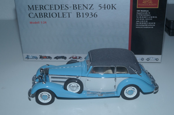 Mercedes-Benz 540K Cabriolet B hellblau/elfenbein CMC M-003B 1/24