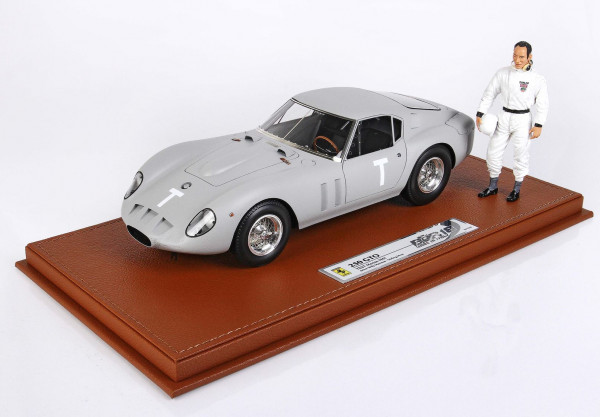 1/18 BBR Ferrari 250 GTO Test Monza 1961 mit Stirling Moss Figur incl. Vitrinendeckel, LE 200 Stück