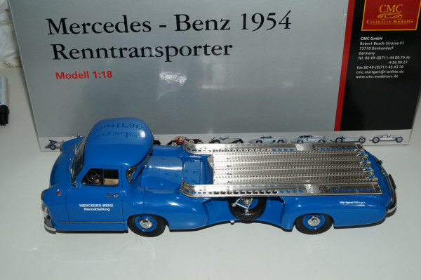 1/18 Mercedes-Benz Renntransporter Das blaue Wunder CMC M-036 - aus Vorbesitz