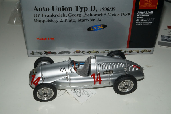 Auto Union Typ D #14, GP Frankreich 1939,G. Meier, CMC M-090 -pre-owned-