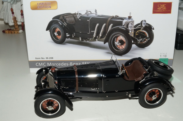 Mercedes-Benz SSK 1928-1930 schwarz Limitierte Edition 800 Stück CMC M-208 - pre-owned