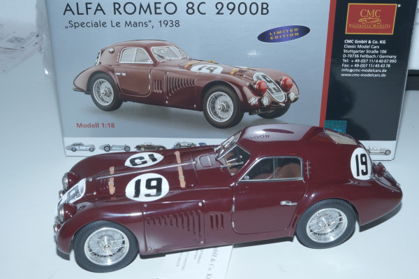 Alfa Romeo 8C 2900B Speciale #19 Le Mans 1938 CMC M-111 -PRE OWNED_