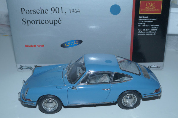 Porsche 901 Coupe Emailblau CMC M-067D -PRE-OWNED-